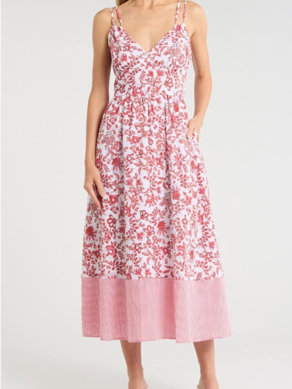 NWT Ellen Tracy Seersucker Dress Size XL